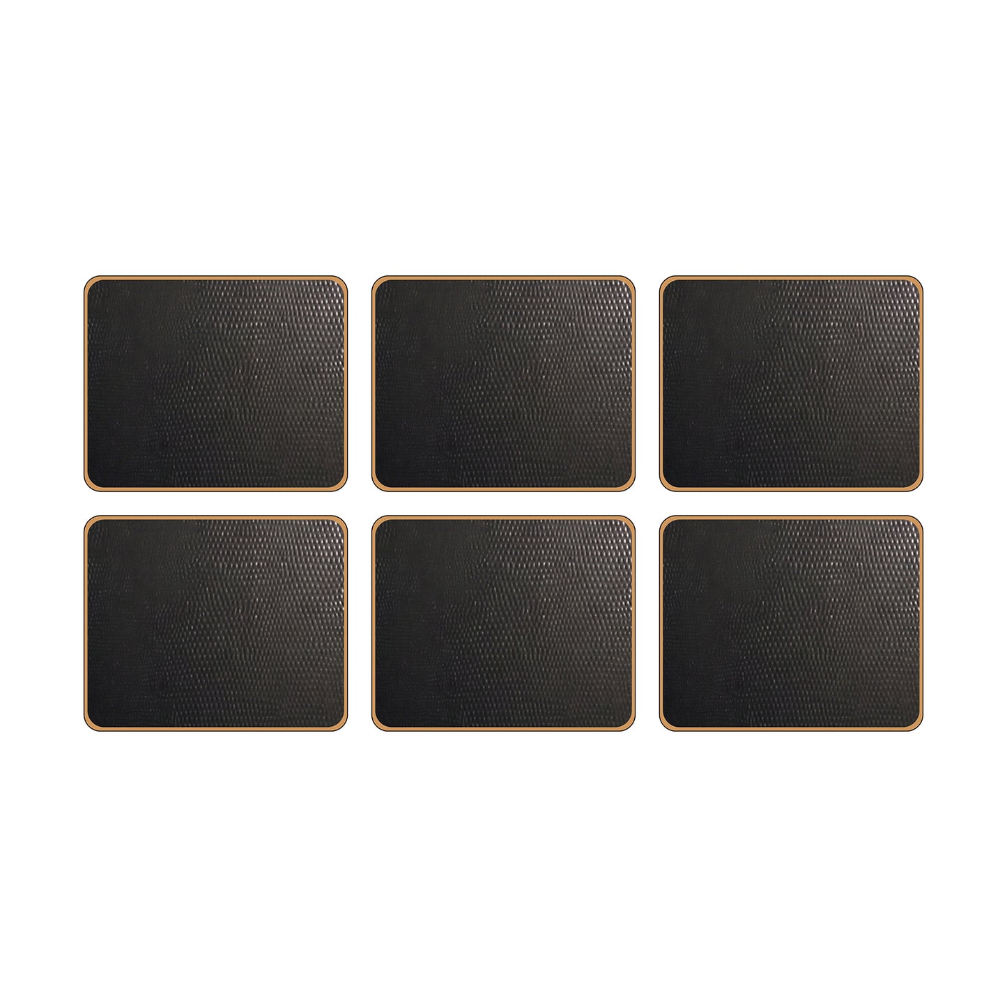 Texture Coasters Lizard Black