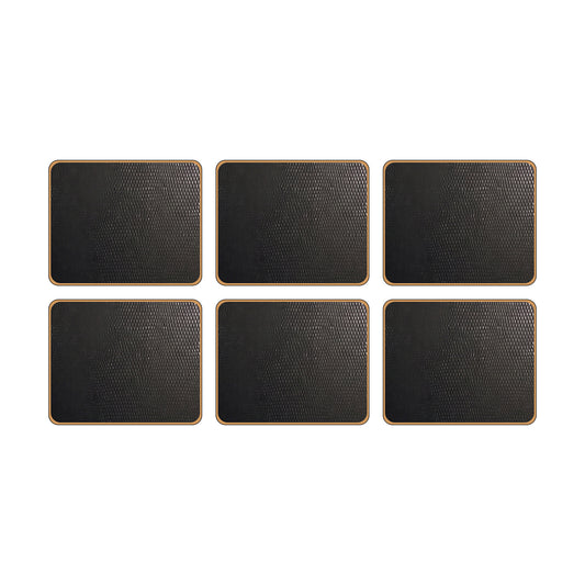 Texture Coasters Lizard Black