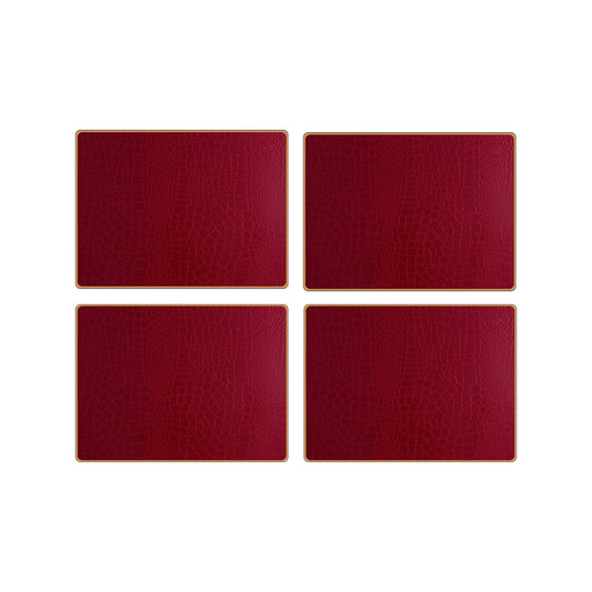 Texture Placemats Croc Burgundy