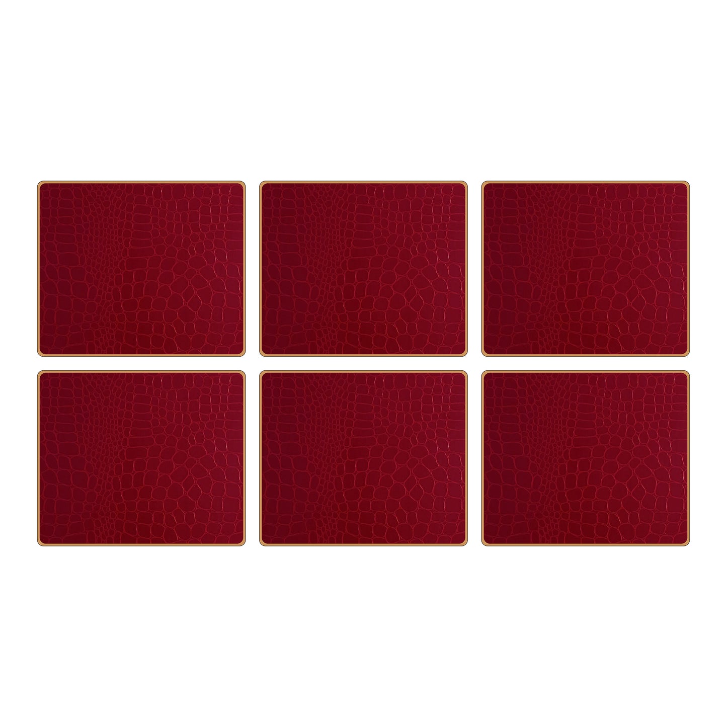 Texture Tablemats Croc Burgundy