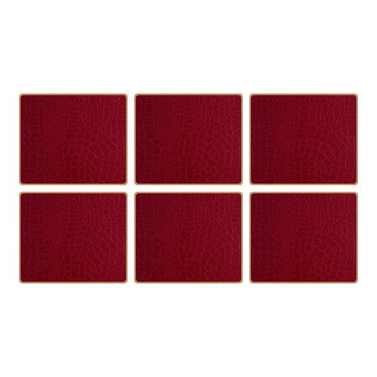 Texture Tablemats Croc Burgundy