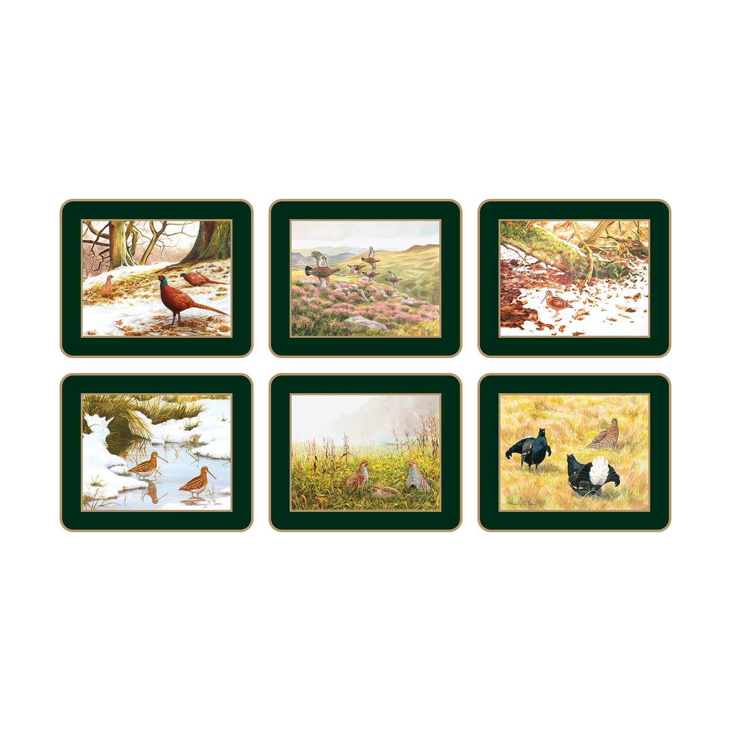 Traditional Coasters Game Birds